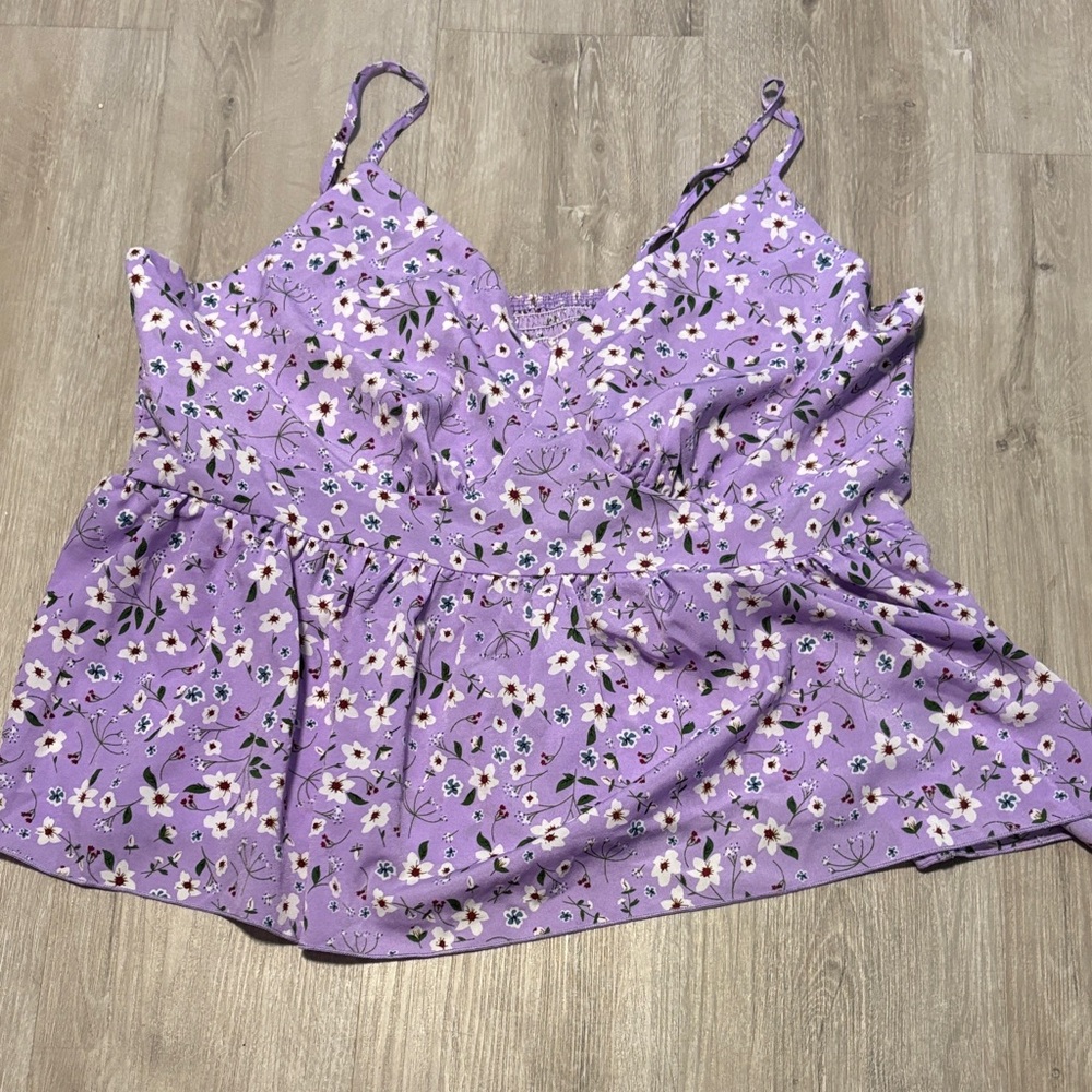 SHEIN Lavender Floral Camisole Top